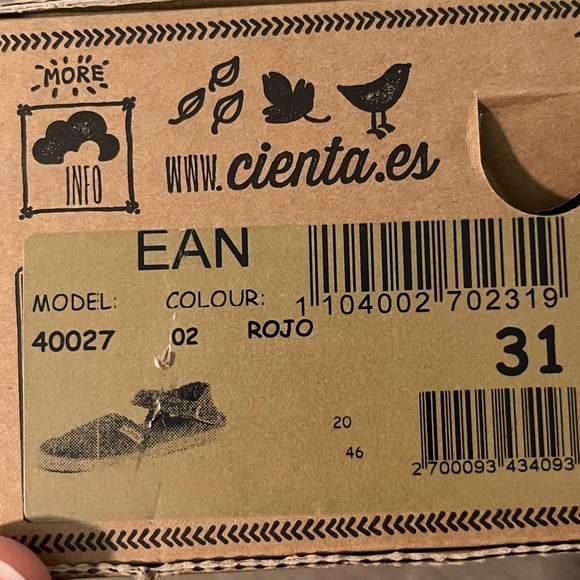 Girls Cienta Blue Floral Canvas Shoes - Picture 6 of 6